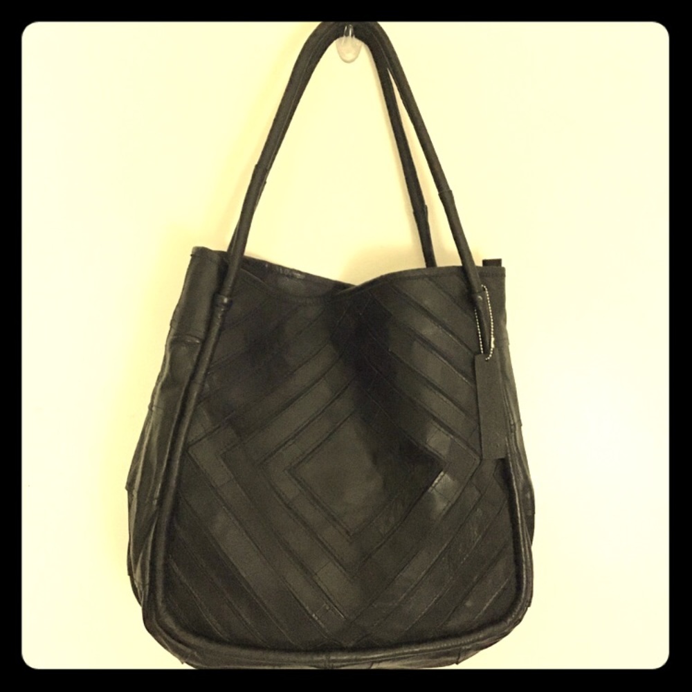 Nino Bossi Genuine Leather Large Hobo Bag